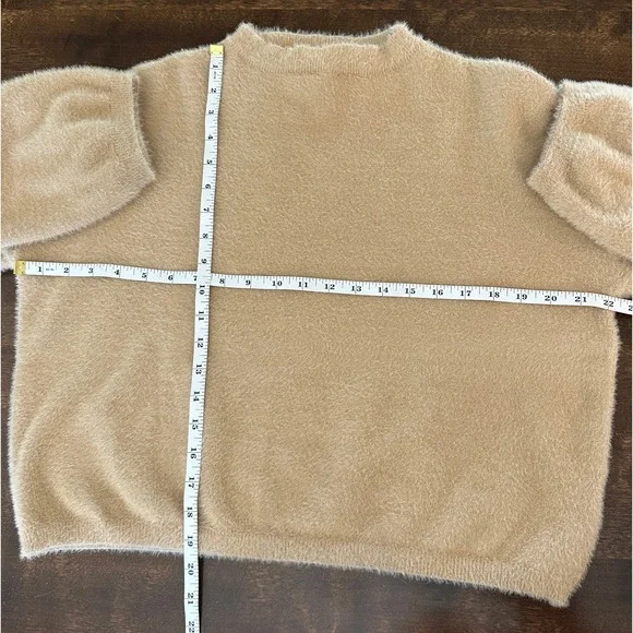 Princess Polly Fuzzy Knit Cropped Sweater - Cozy Pullover Jumper Top Womens - Picture 7 of 7